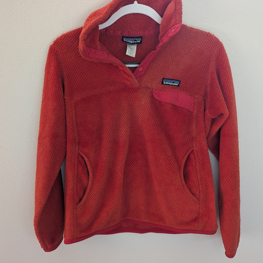 Patagonia Re Tool Snap-T Orange Fleece Pullover Women's Small